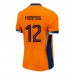 Maillot de foot Pays-Bas Jeremie Frimpong #12 Domicile vêtements Europe 2024 Manches Courtes